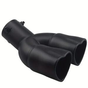 New Stainless steel double Heart Bent Exhaust Muffler Choose Color 2.5" Inlet
